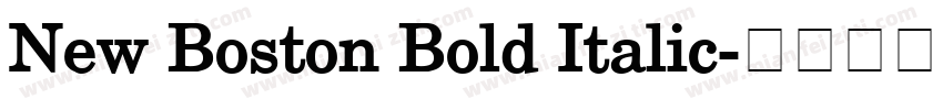 New Boston Bold Italic字体转换